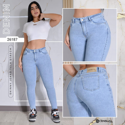 ✨👖 JEAN SKINNY TIRO ALTO STRETCH✨👖
