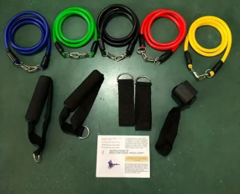 Kit 20 Minutos Entrena fuerza real en 20 minutos, sin salir de casa.(5 niveles de resistencia para progresar desde el día uno)