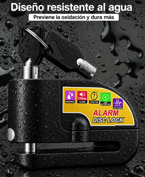 🔐Candado para Moto con Alarma (No dejes que se lo lleven. Protégelo ya)